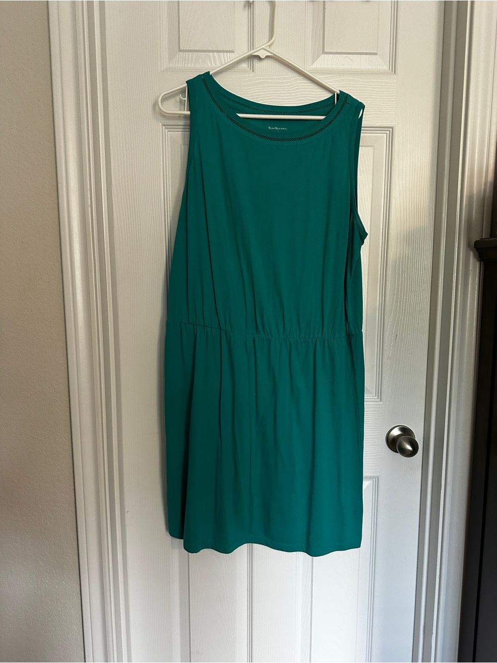 Kim Rogers Sleeveless Teal-Green Casual Dress